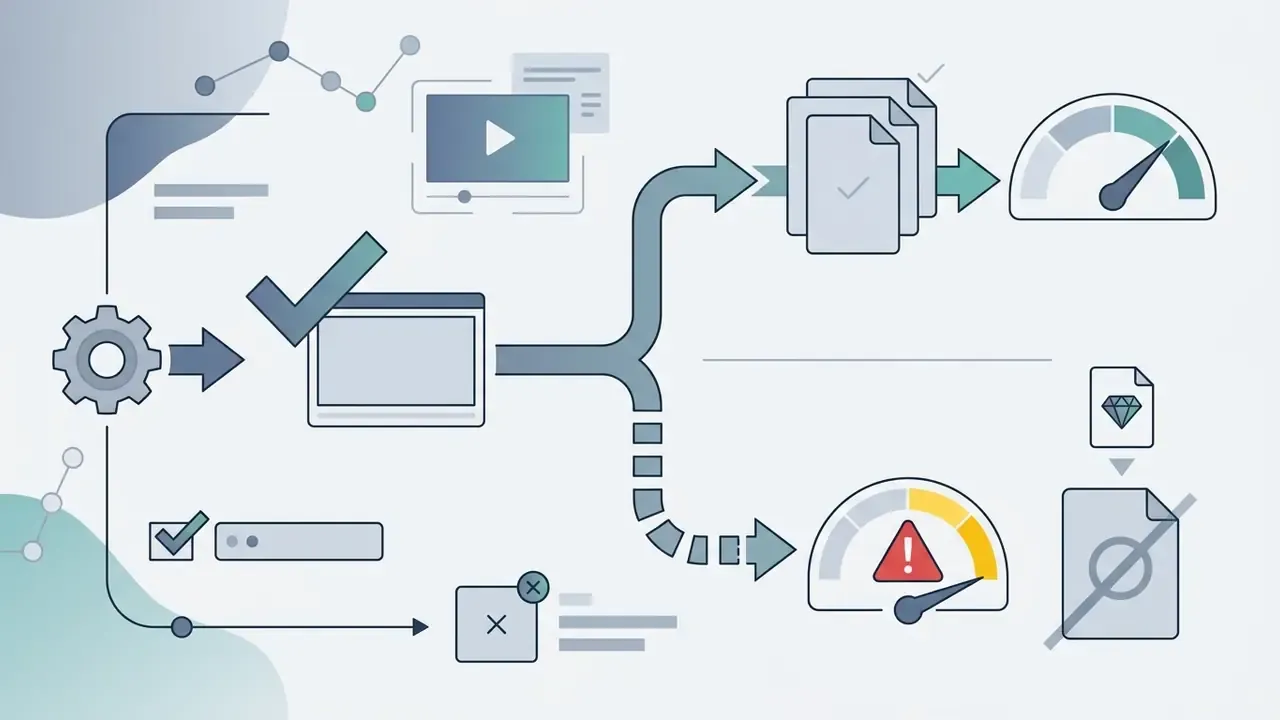 Graphics showing a video editing process that splits between standard exports and premium features