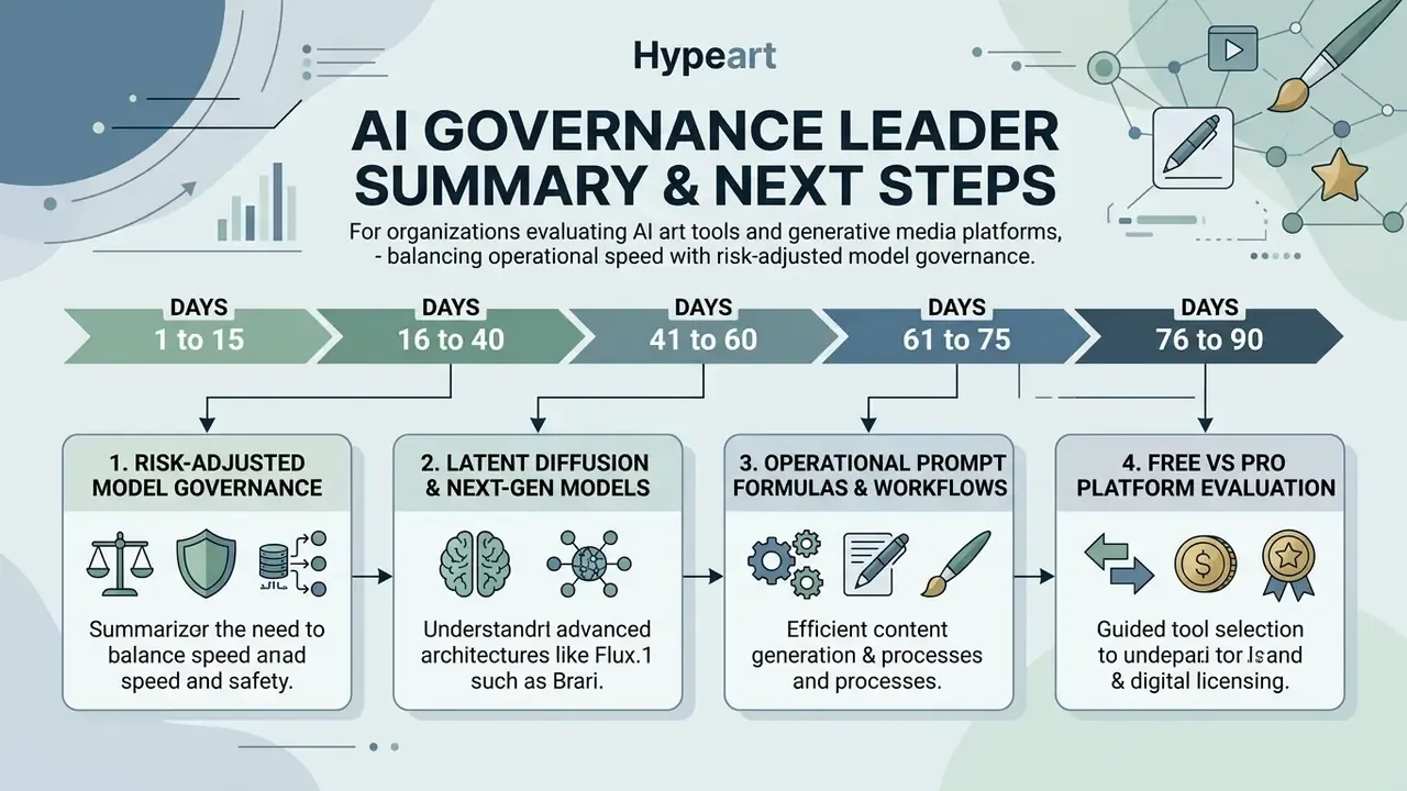 Timeline showing a four-stage organizational strategy for managing generative media platform adoption