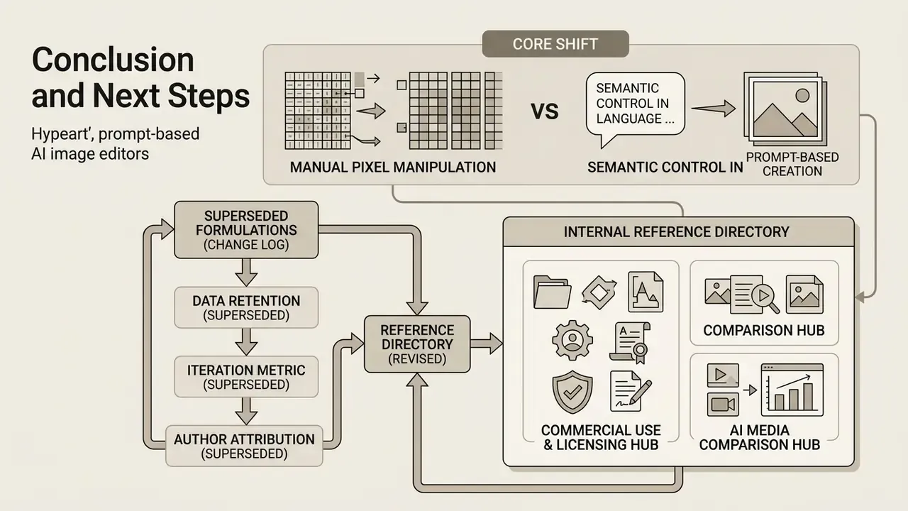 Flowchart contrasting manual pixel editing with semantic language control alongside a reference directory
