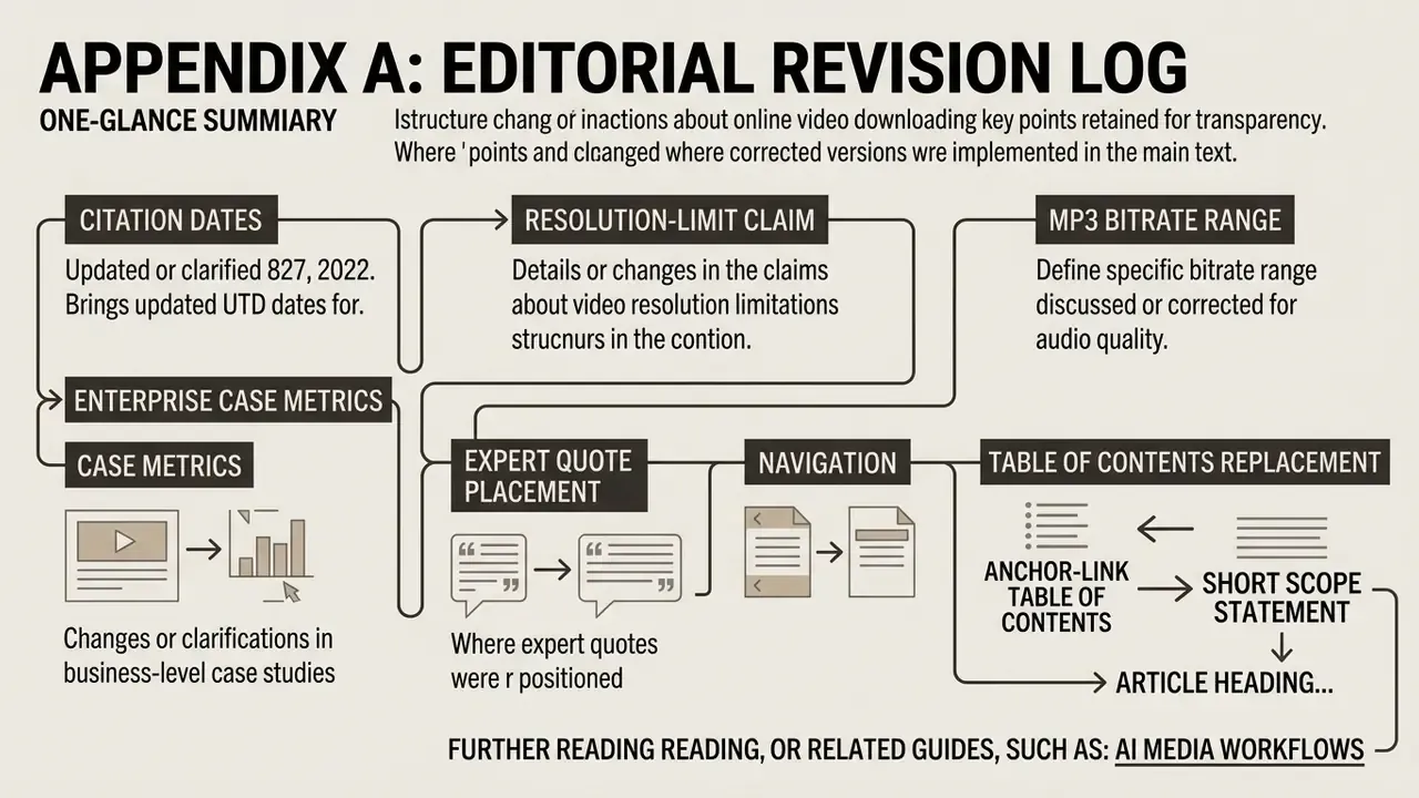 Summary of editorial changes covering citation dates, resolution claims, and navigation updates