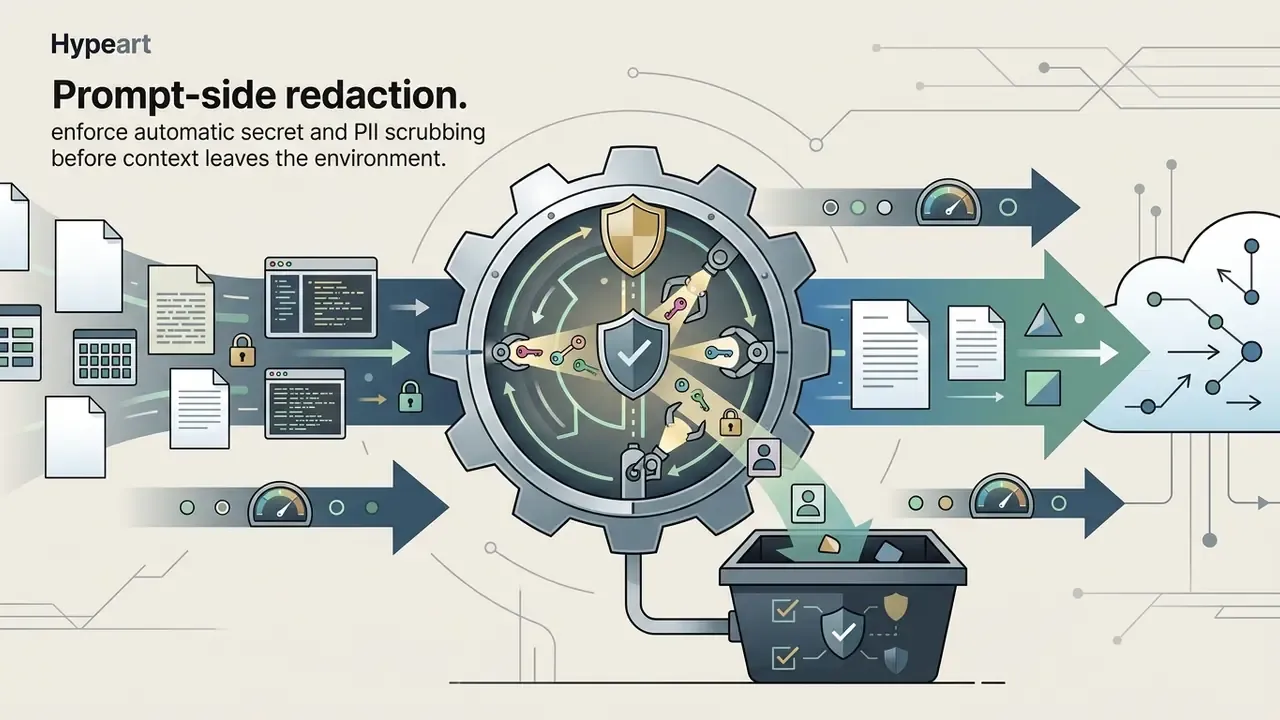 Documents flowing into a gear mechanism that filters sensitive data into a bin before reaching the cloud