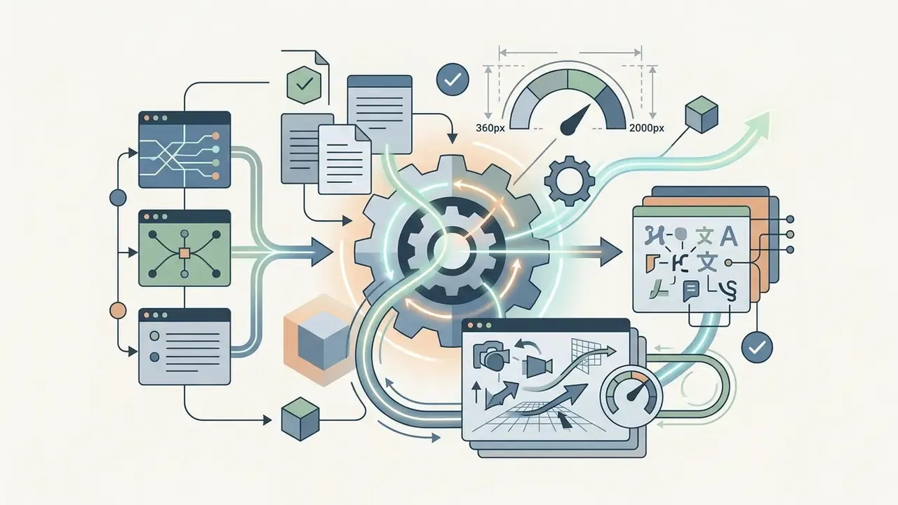 System architecture showing data processing, resolution constraints, and multilingual model workflows
