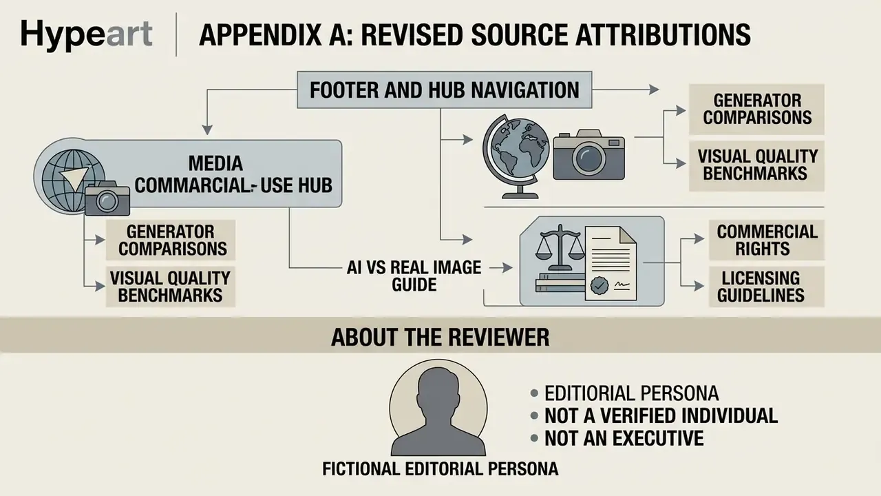 Structural map of website navigation hubs and a summary of the fictional reviewer persona