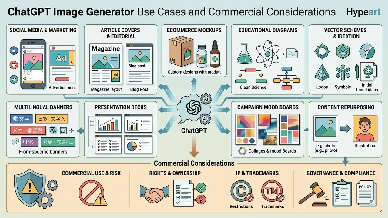 Overview of business applications and legal considerations for using ChatGPT to generate images