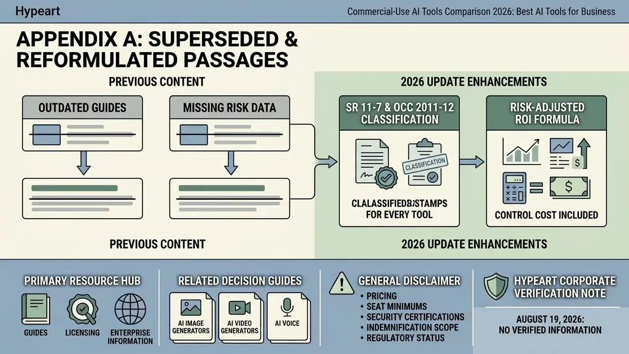 Infographic showing the transition from outdated guides to updated risk classification and ROI formulas