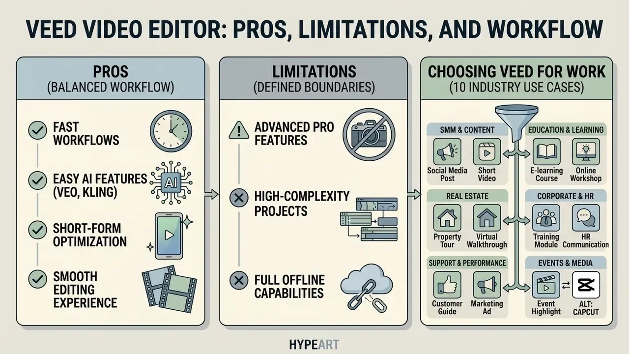 Summary of platform benefits, constraints, and ten professional use cases for video production