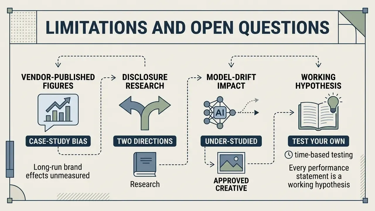 Conceptual diagram outlining four key challenges in evaluating automated media production performance
