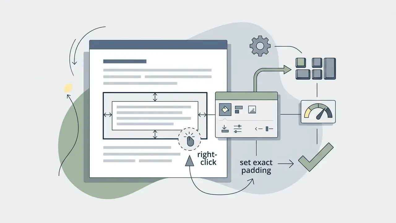 Right-click menu options for adjusting text box padding and alignment settings in Google Slides