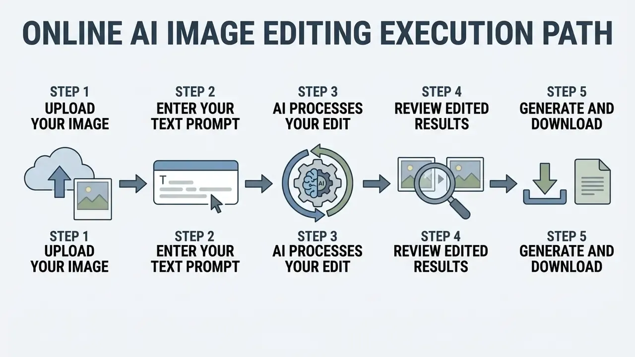 Five step process for using an ai image editor no restrictions from uploading files to final download