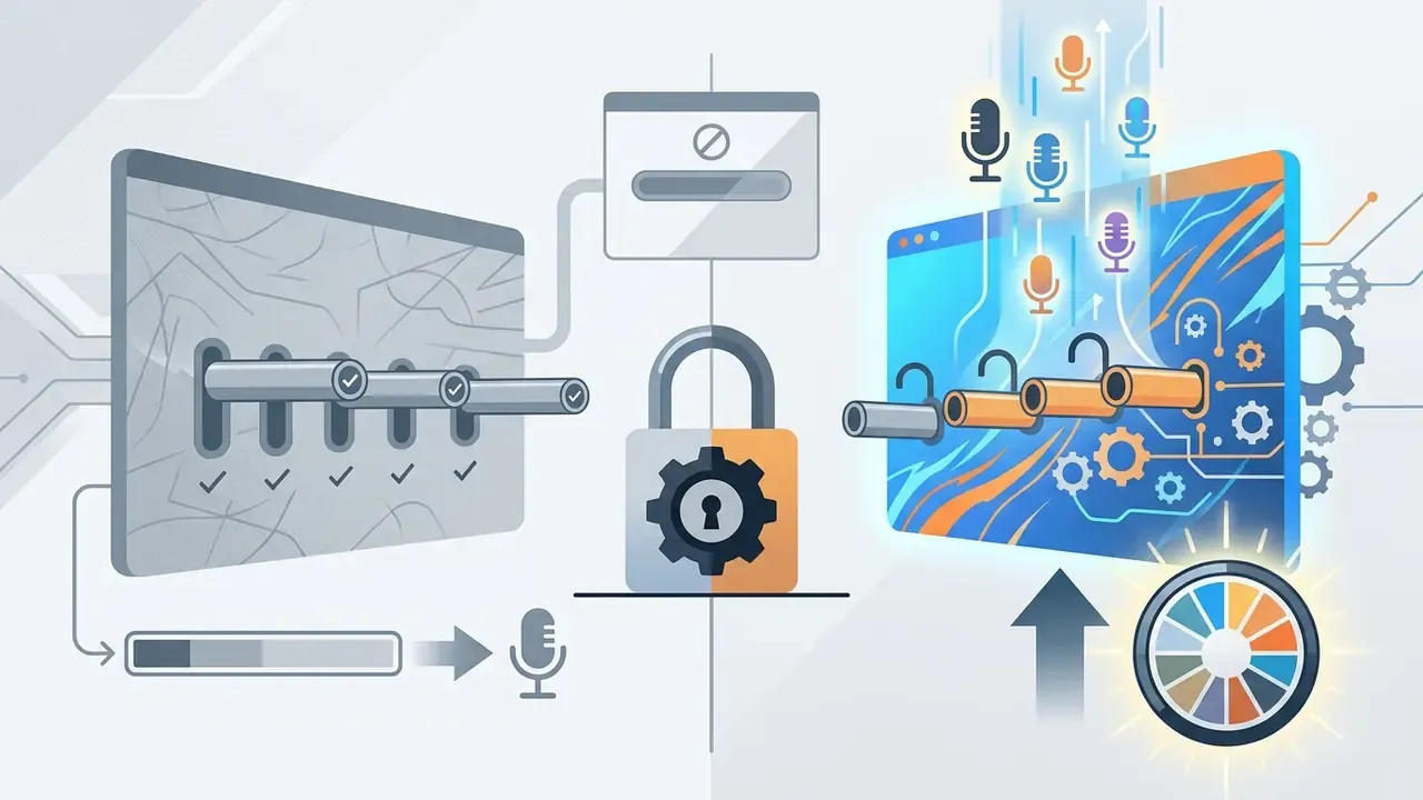 Locked and unlocked digital slots representing access to vocal model libraries and audio processing