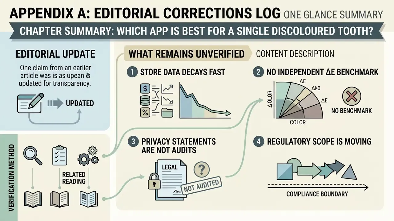 Infographic summarizing editorial updates and unverified data points regarding digital image benchmarks