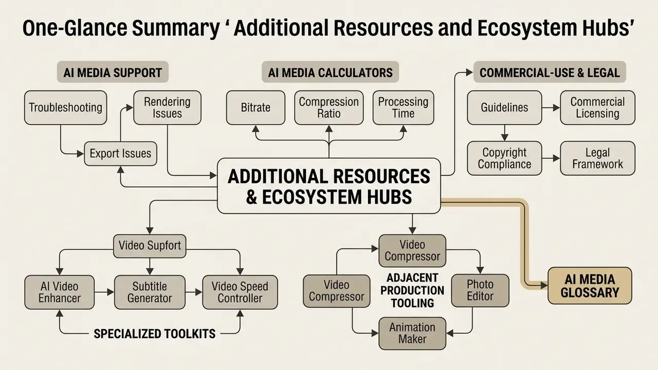 Diagram mapping support, calculation, legal, and production toolkits for digital media workflows