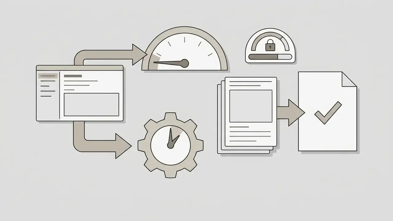 Flowchart showing AI video generation steps involving credit usage, time constraints, and final export approval