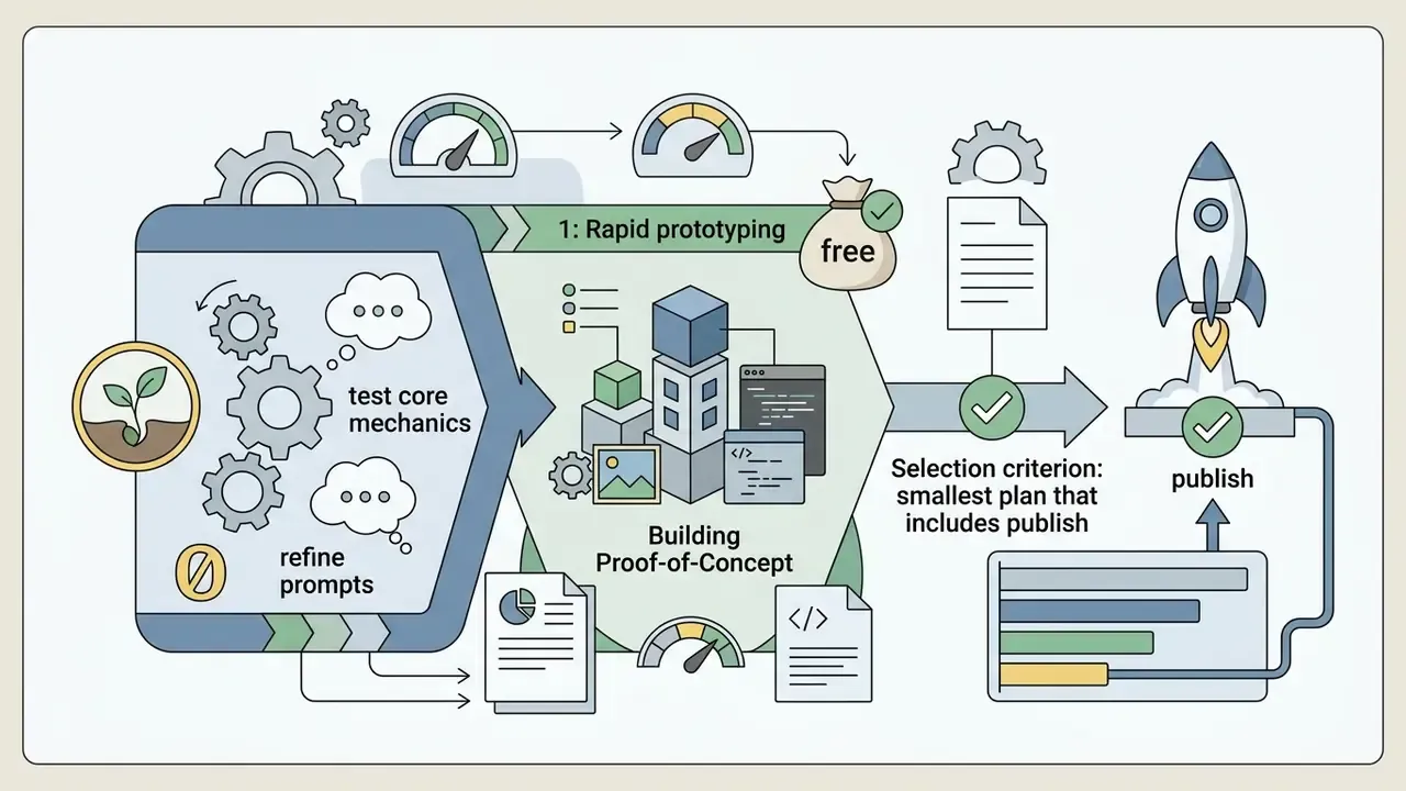 Gears and gauges showing a rapid prototyping workflow that leads to a free plan and a rocket launch