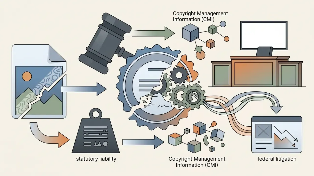 Gavel and gears processing an image document into legal data points and federal litigation outcomes