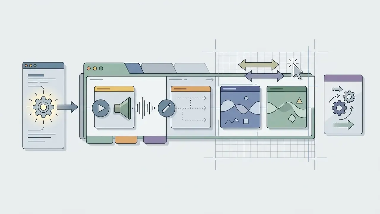 Interface showing audio playback controls and editing tools for reordering musical chord bars