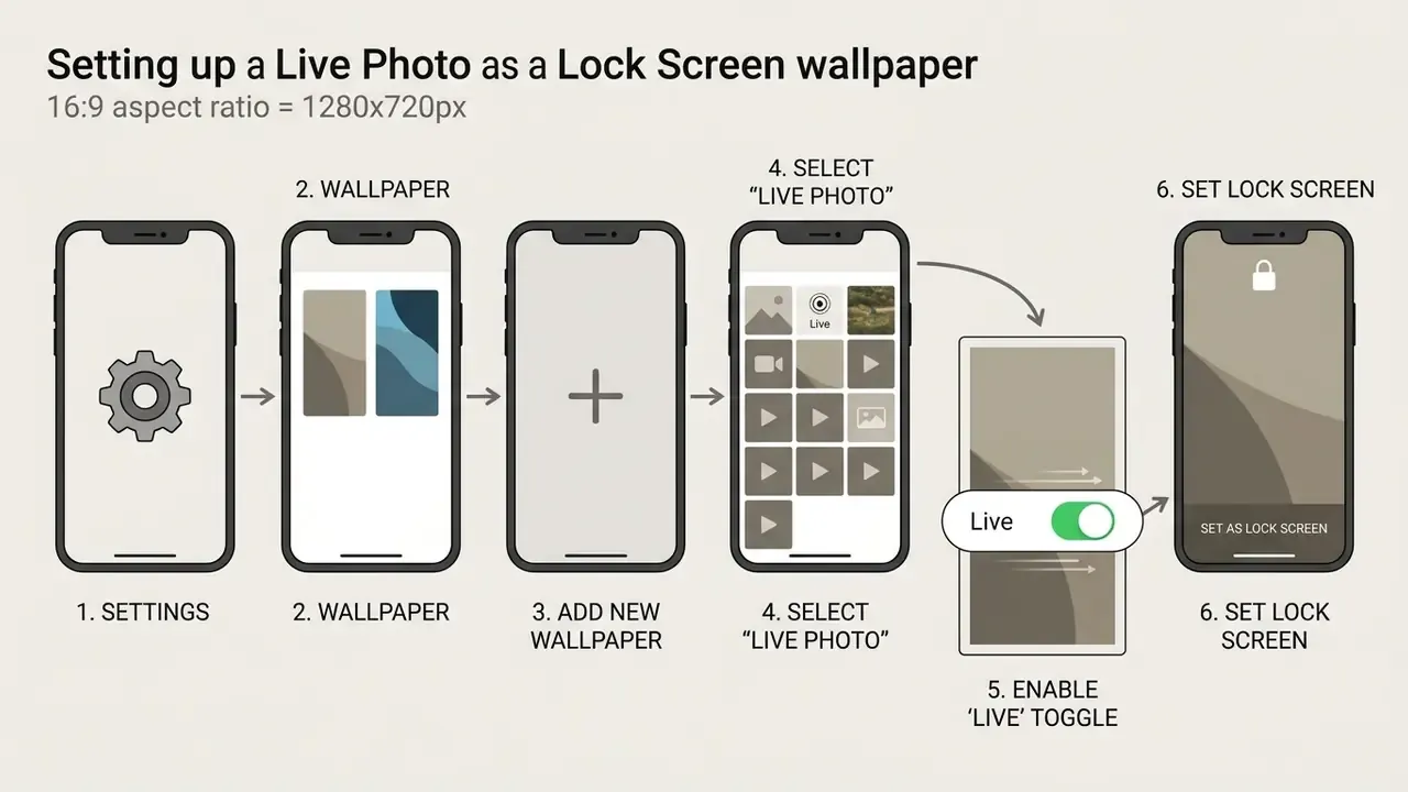 Step-by-step guide on how to turn video into live photo for a custom smartphone lock screen wallpaper