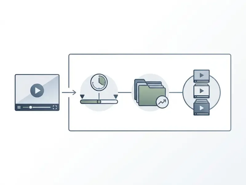 Video input processed through duration and file size checks before reaching a summary limit counter