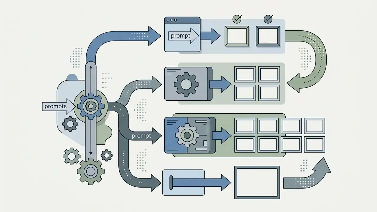 Diagram showing how different AI models generate varying numbers of image outputs from a single prompt