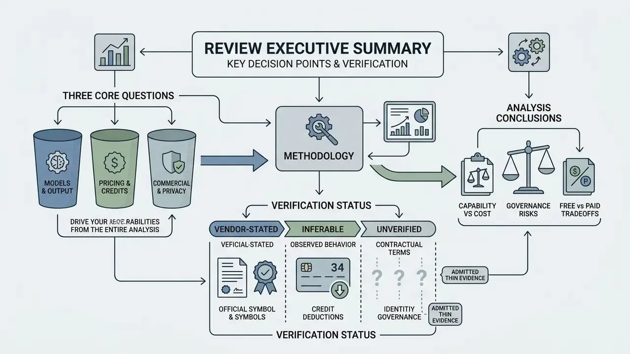 Flowchart detailing the methodology and verification categories used to analyze AI tool performance