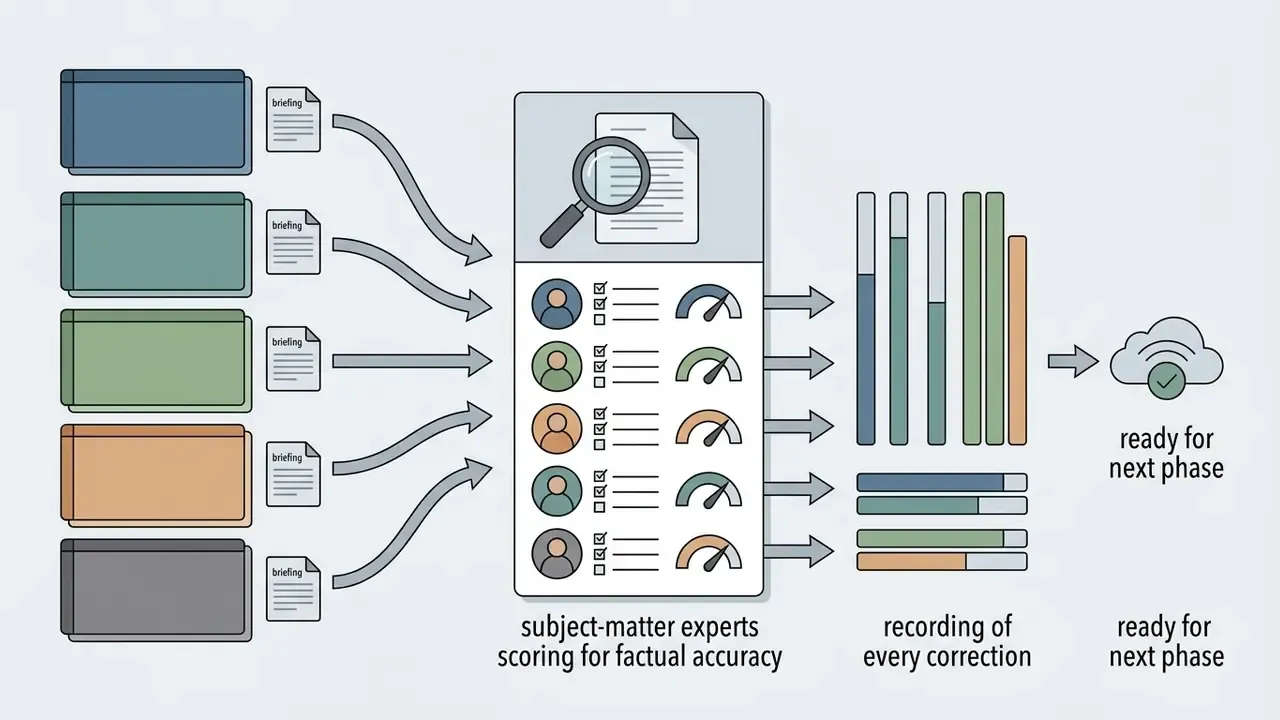 Five briefings being reviewed by subject-matter experts for accuracy and correction before final approval