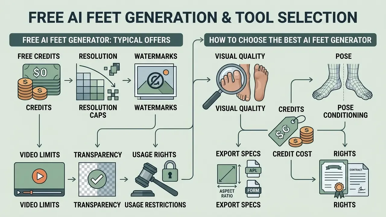 Comparison chart showing typical features of free tools versus criteria for selecting image software