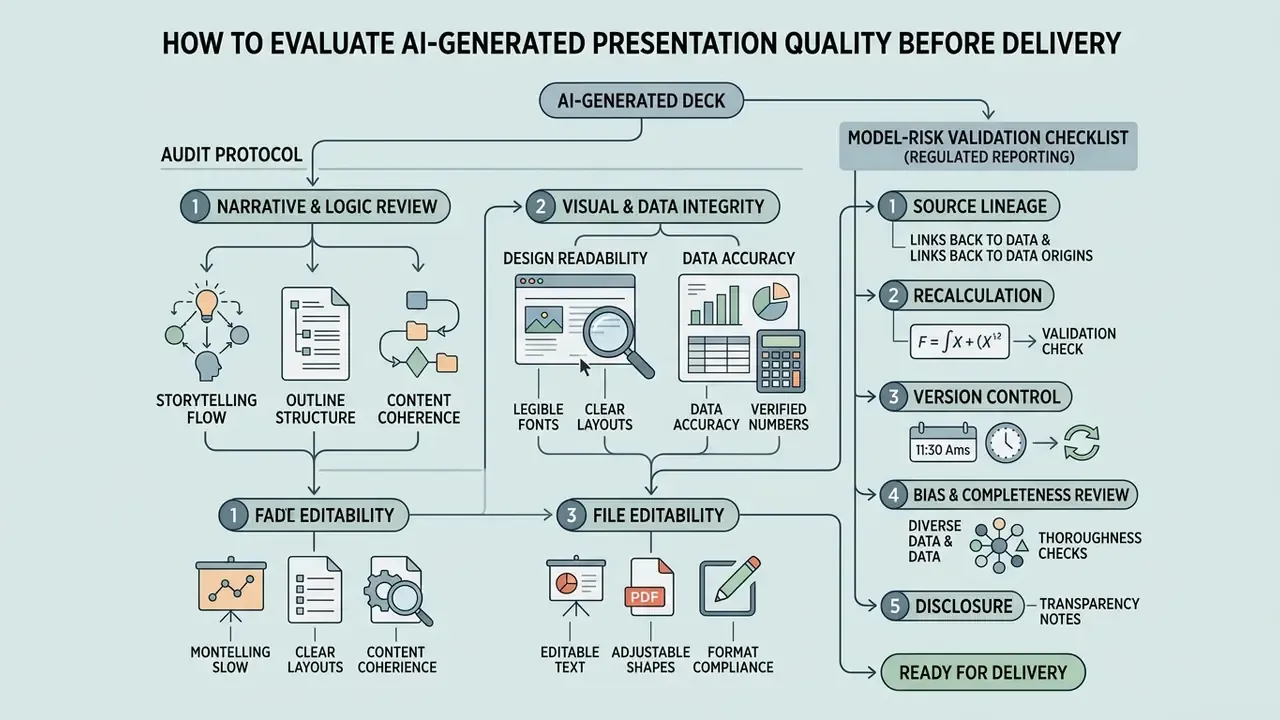Audit protocol flowchart detailing narrative review, data integrity checks, and file editability standards