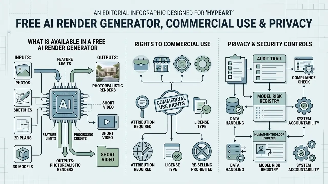 Summary of features, commercial usage rights, and privacy controls for generative software tools