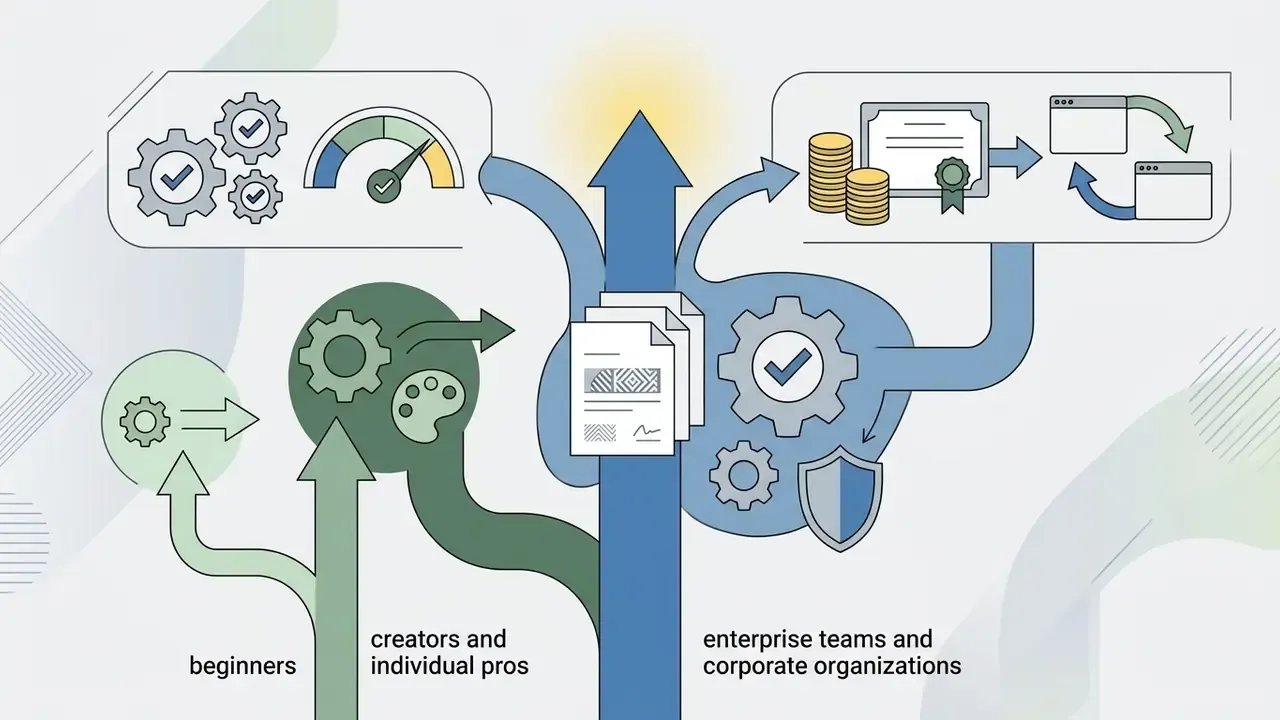Paths for beginners, creators, and enterprise teams converging toward AI animation production standards