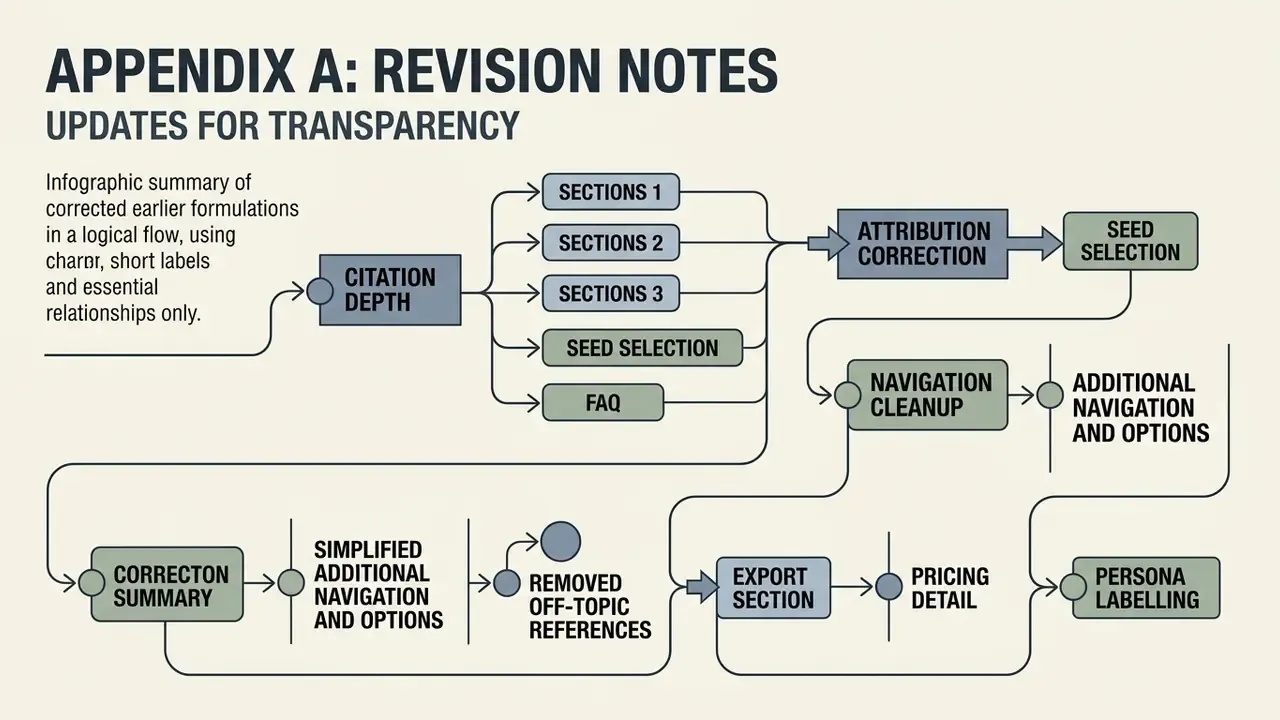 Flowchart displaying the logical progression of document updates including citation and navigation changes