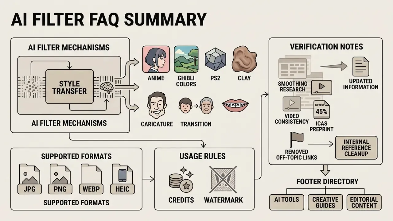 Summary diagram detailing technical mechanisms, supported file formats, usage rules, and verification notes