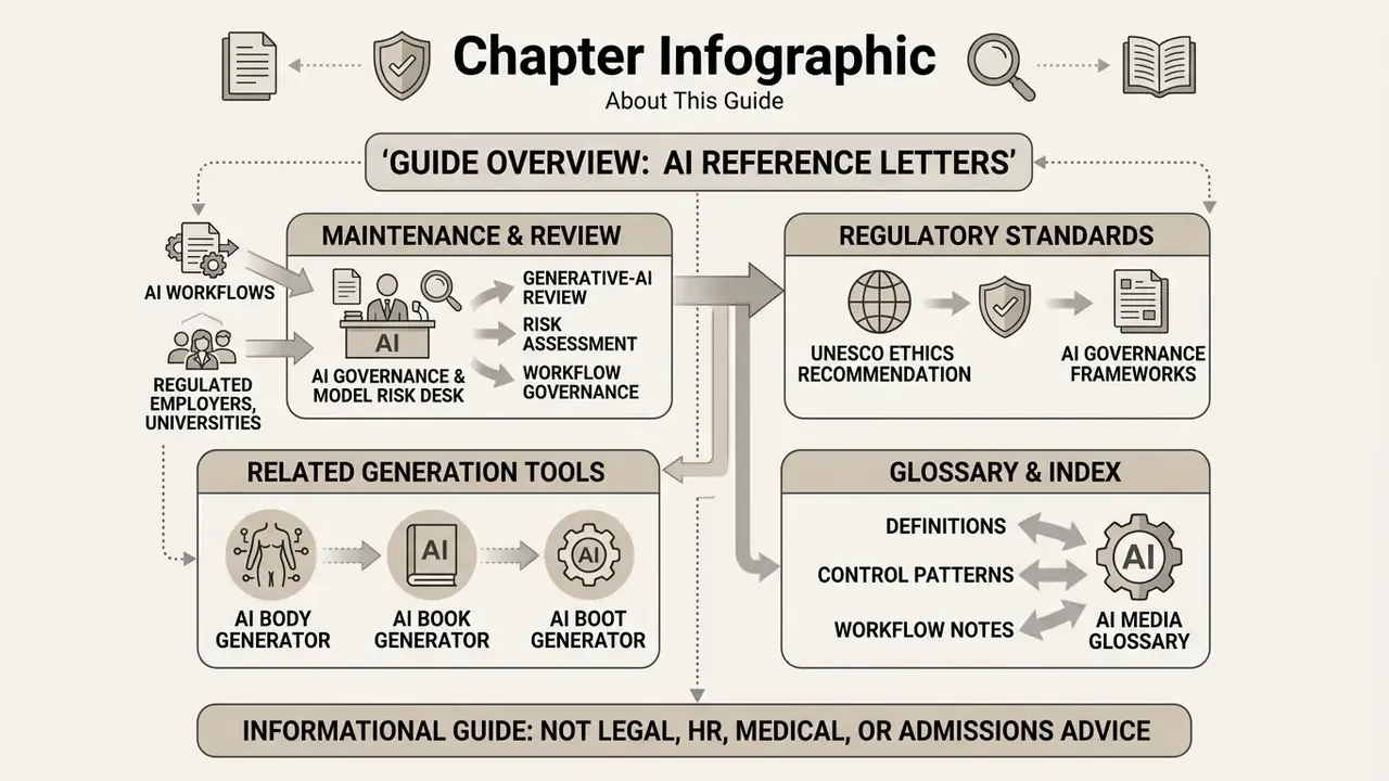 Overview of AI governance workflows, regulatory standards, and related generation tool categories