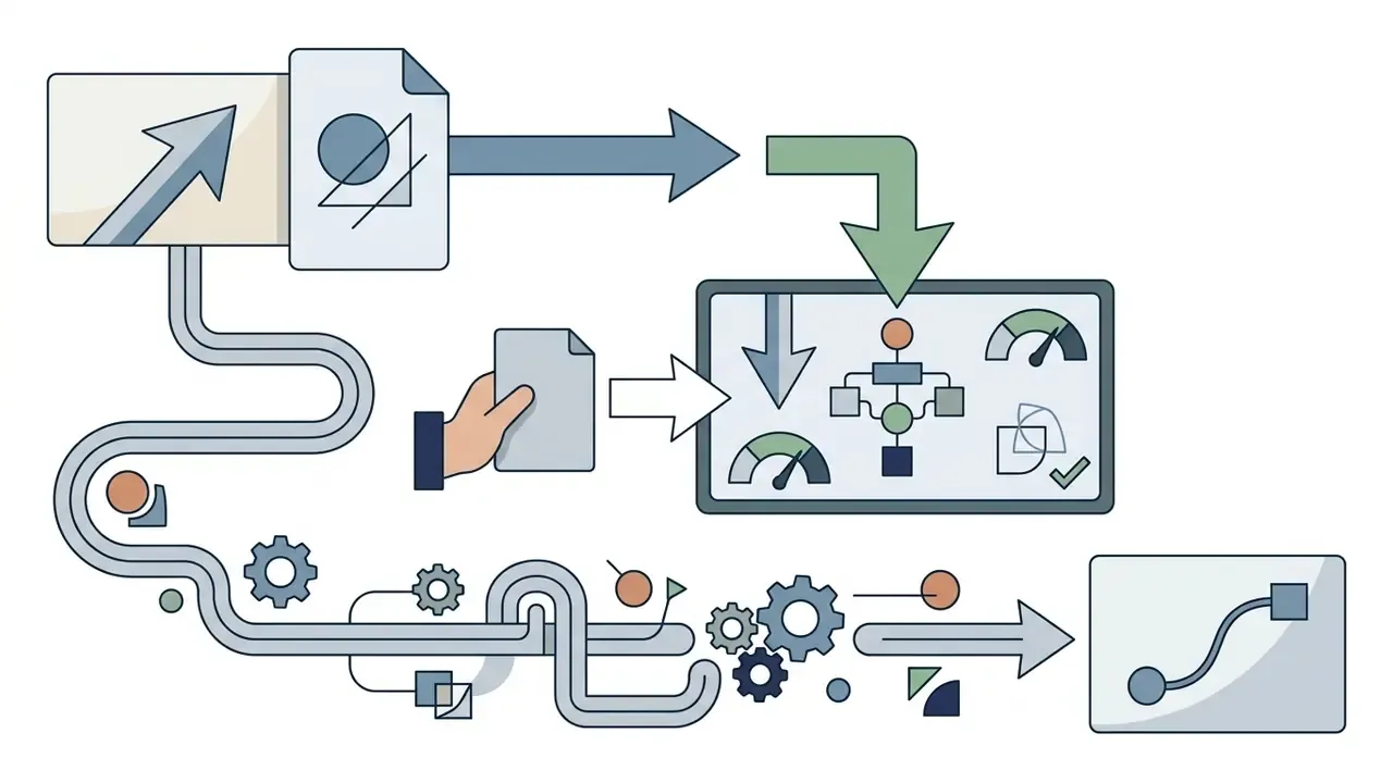 Hand placing a document into a digital processing system that aligns two keyframe images for animation