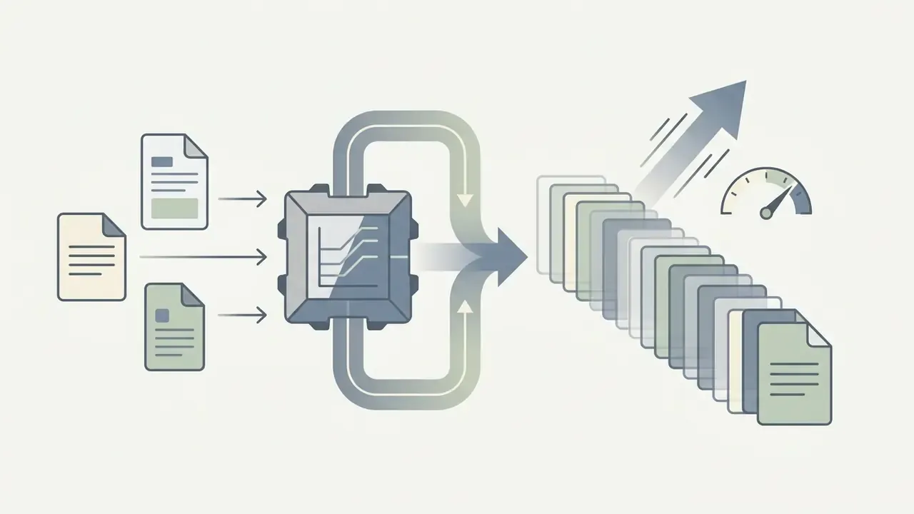 Diagram showing input frames processed by a central node to generate a sequence of interpolated frames