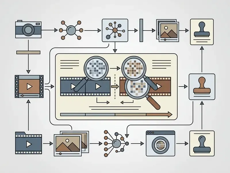 Systematic process showing how to find video from image reverse search through frame analysis and validation
