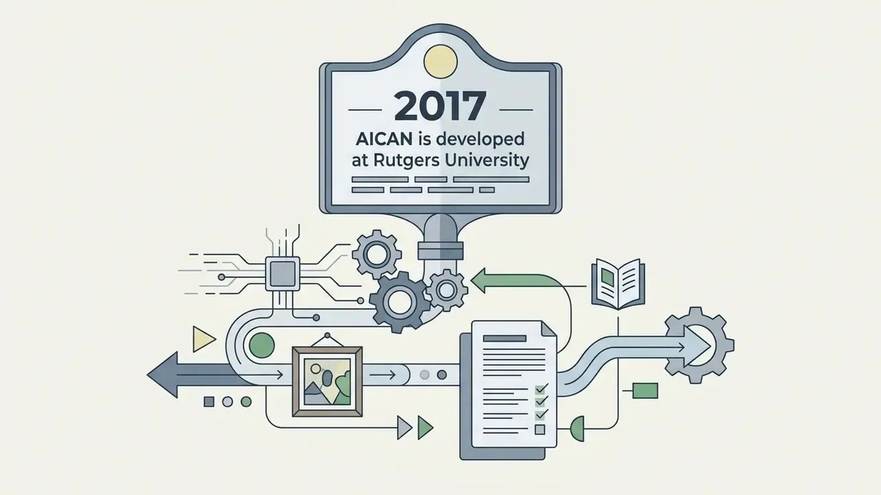 Historical plaque for 2017 connecting to gears that process art and documents into a digital output