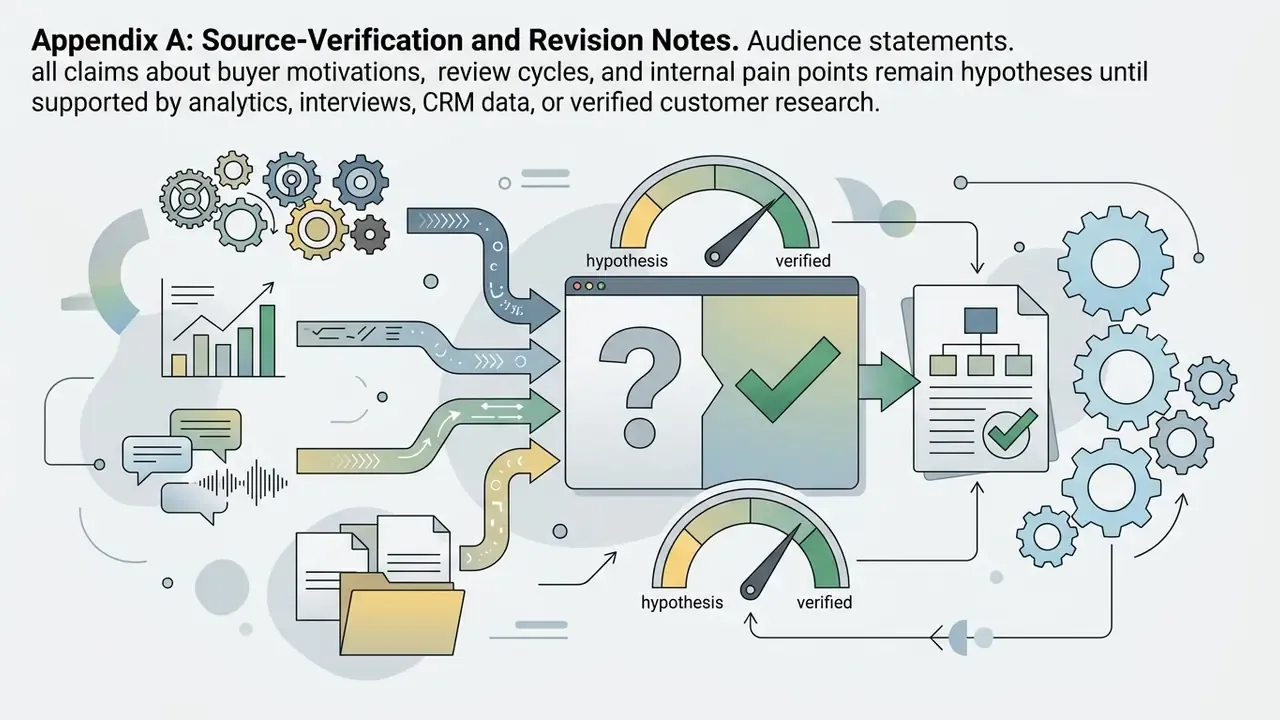 Data streams feeding into a status screen with gauges that transition from hypothesis to verified results
