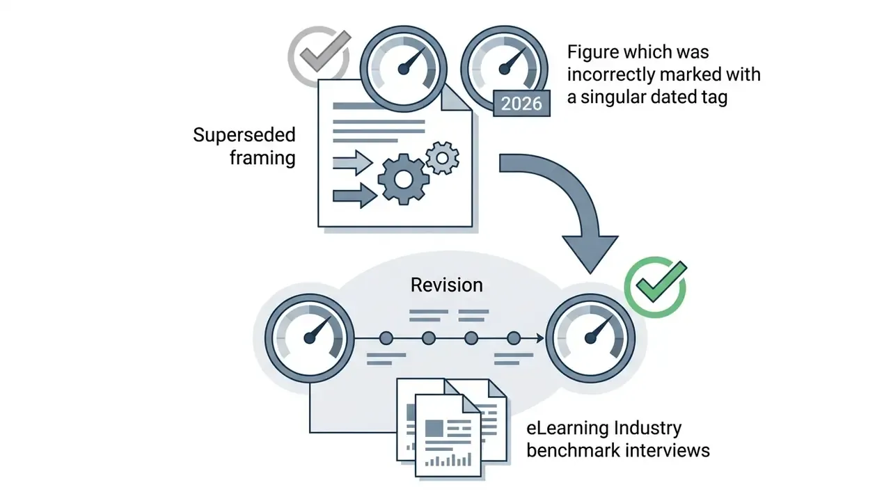 Comparison of a dated document metric with a revised process based on benchmark interview data