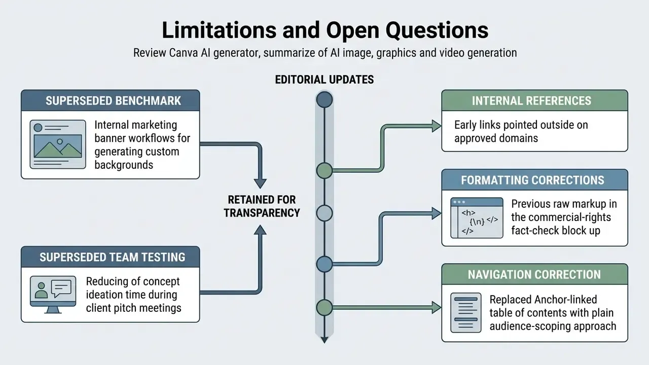 Timeline showing editorial updates for superseded benchmarks and document formatting corrections
