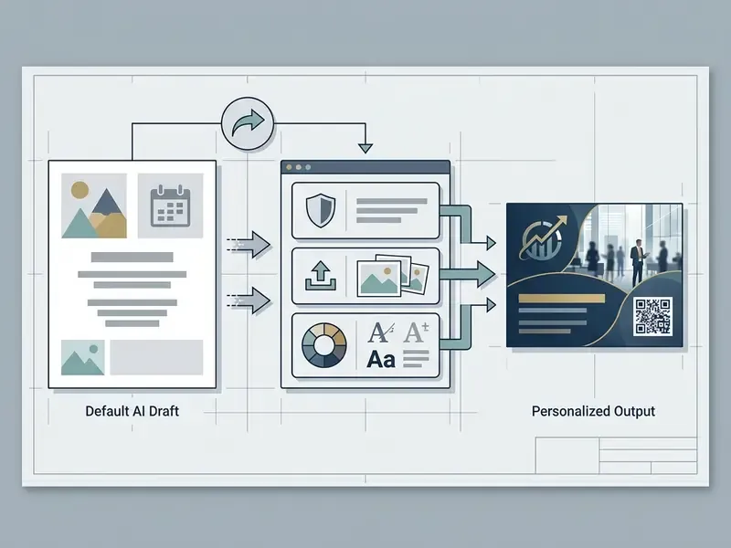 The transformation from a basic draft into a branded digital invitation with custom assets