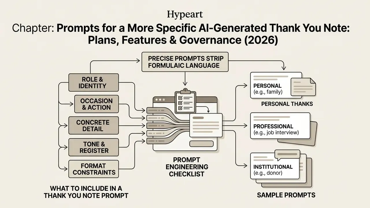 System of prompt engineering inputs flowing into a checklist that produces personal and professional notes