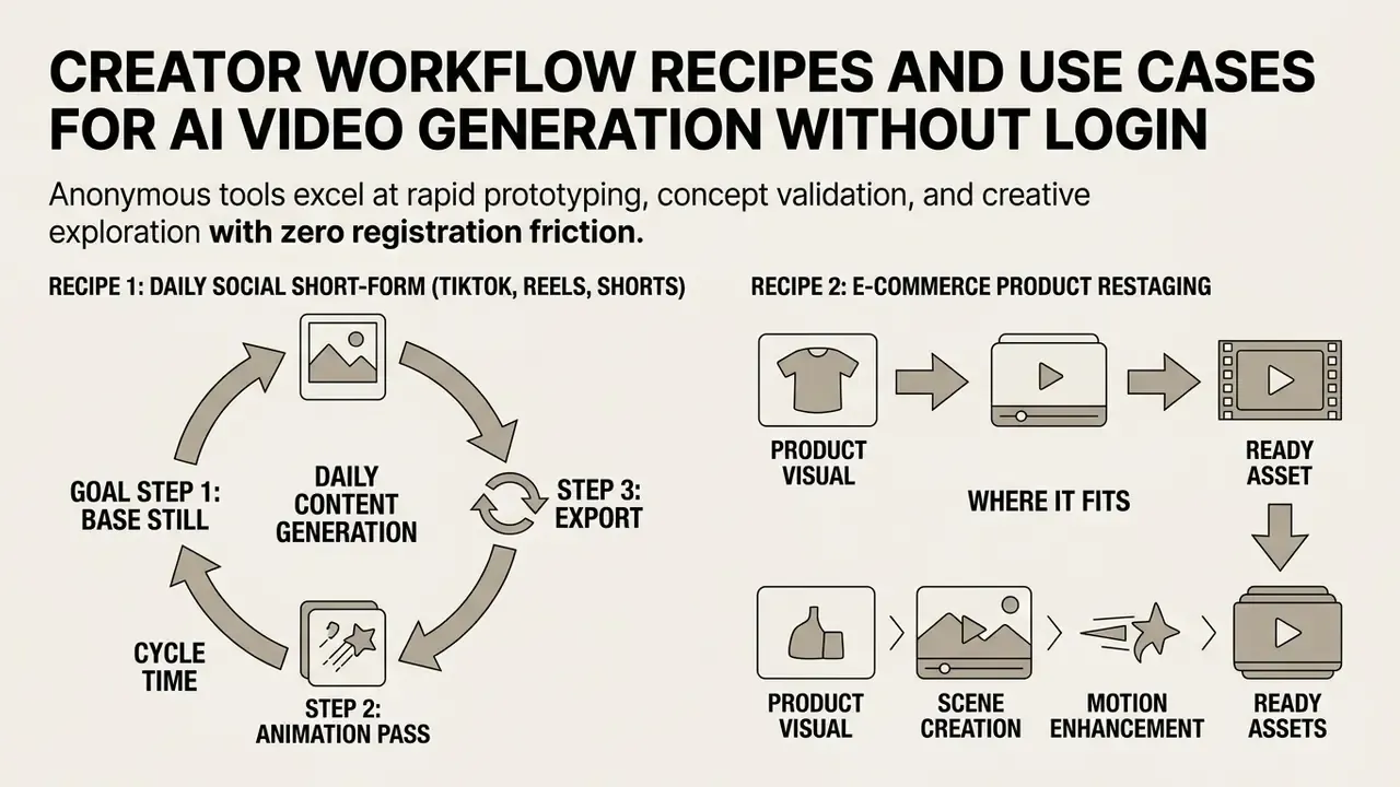 Two workflows for social media and e-commerce using an ai video generator free no sign up tool