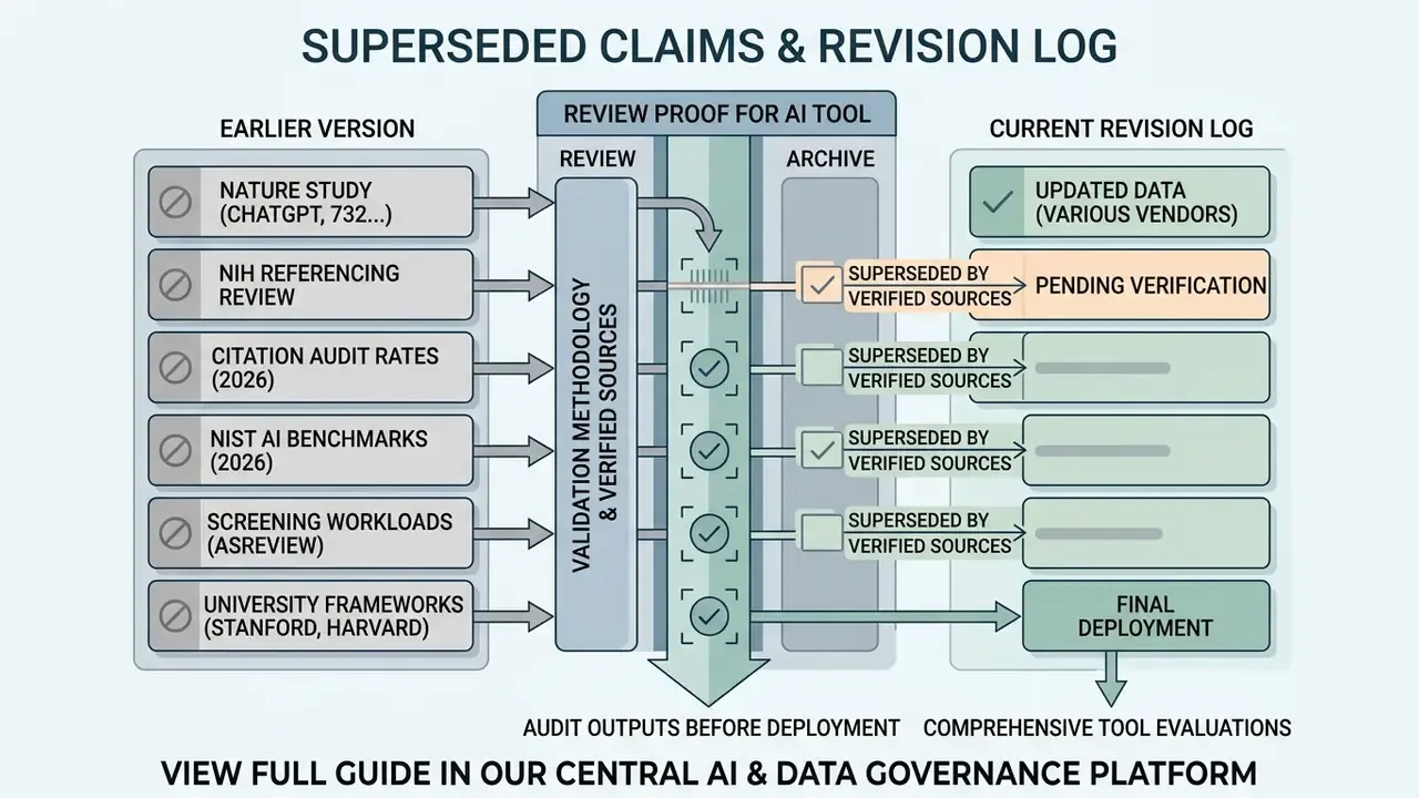 Flowchart showing how earlier claims are processed through a Review Proof for AI tool methodology