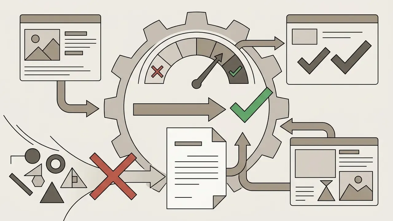 Gear mechanism processing documents and images with status indicators for policy compliance