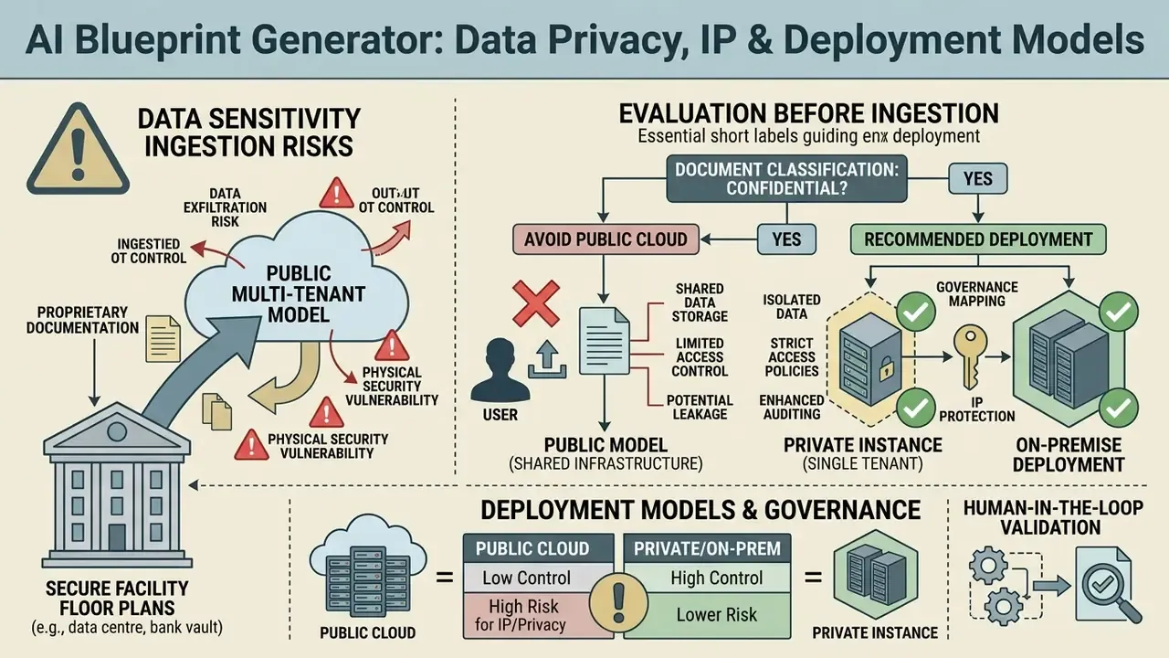 Comparison of risks and governance requirements for public versus private architectural deployment models