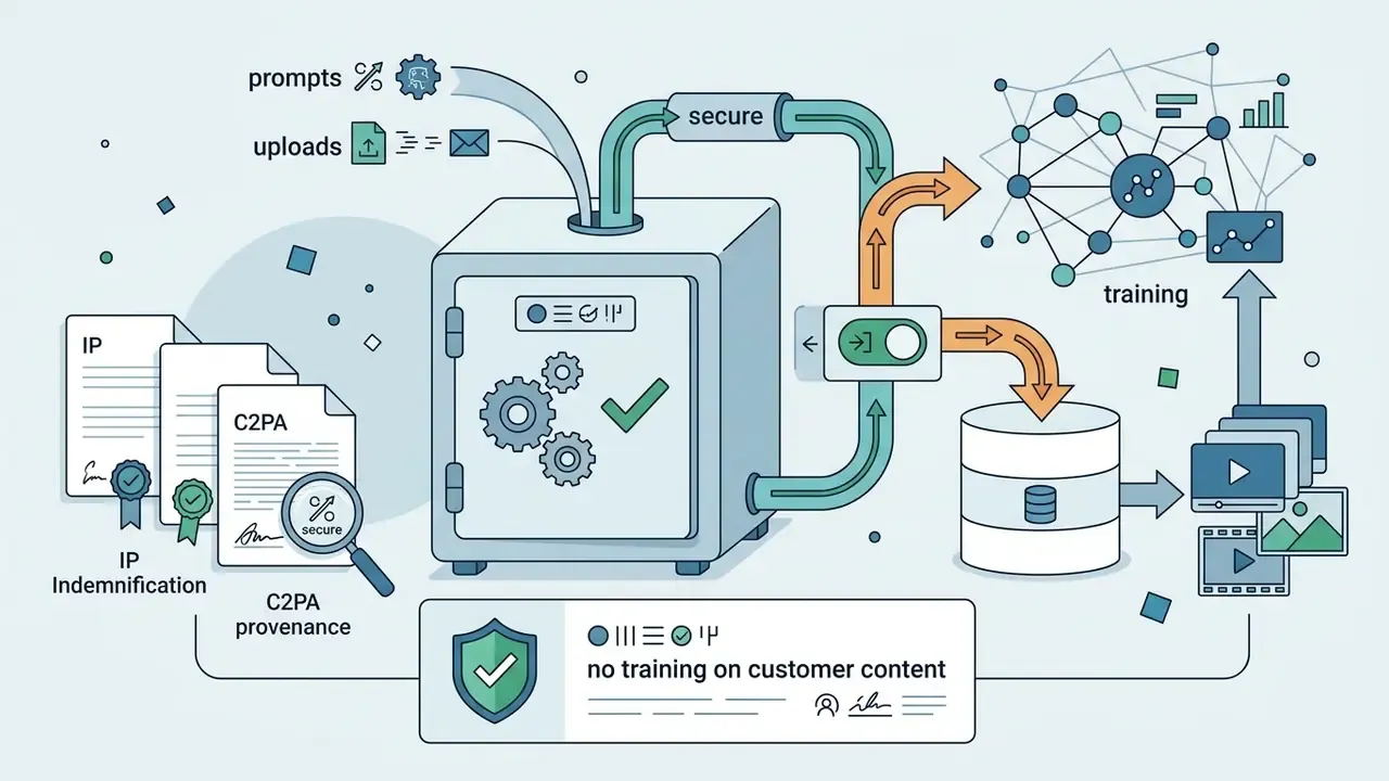 Safe box processing user inputs while keeping data separate from AI training models and metadata