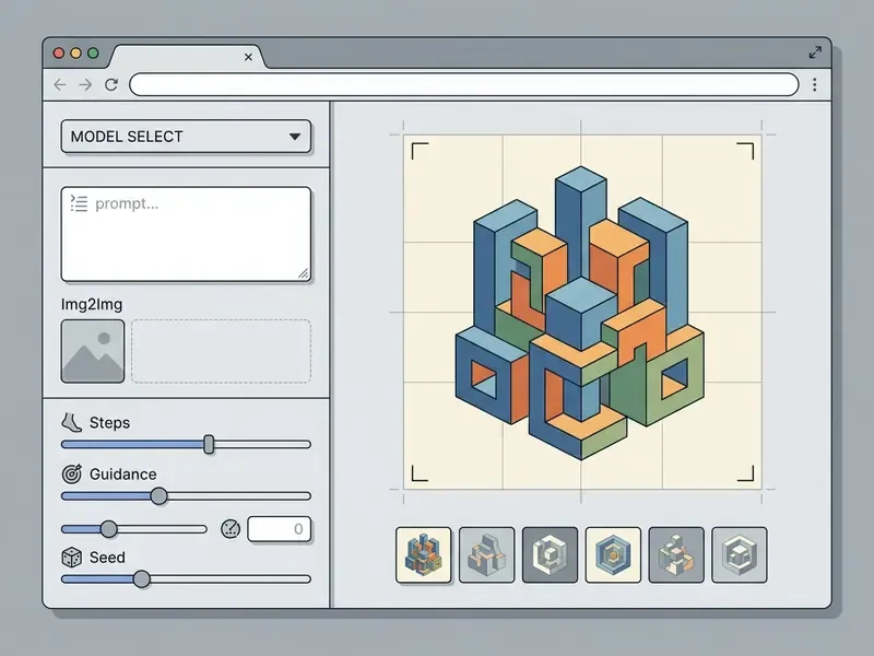 Browser interface showing prompt input fields and sliders for the Perchance AI image generator