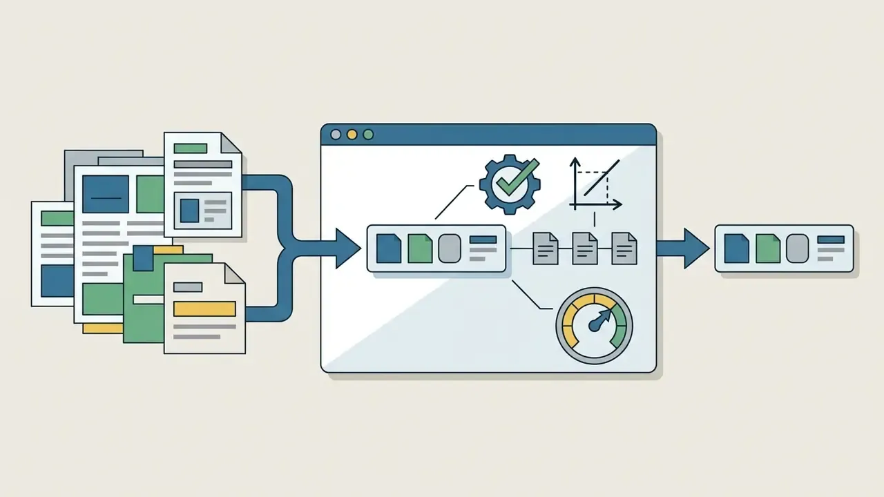 Legal documents flowing into a digital interface for evidence linkage and automated data processing