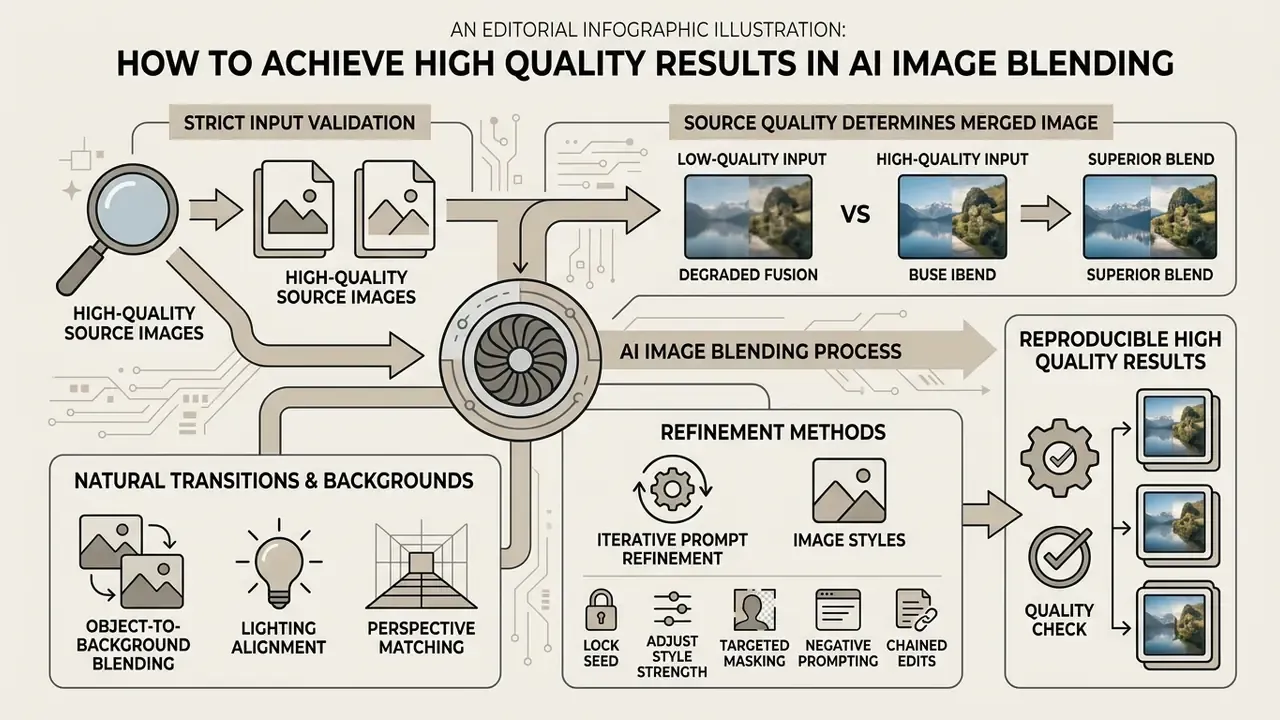 Infographic detailing methods for improving image generation through input validation and refinement
