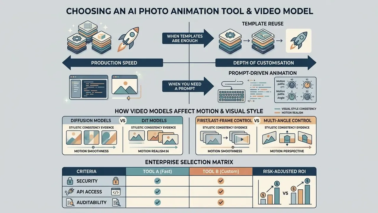 Comparison matrix balancing production speed and customization against enterprise selection criteria